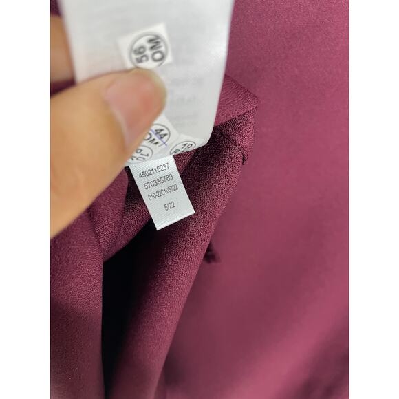 Chico's Burgundy Blouse with Embroidered Sleeves - Picture 5 of 7